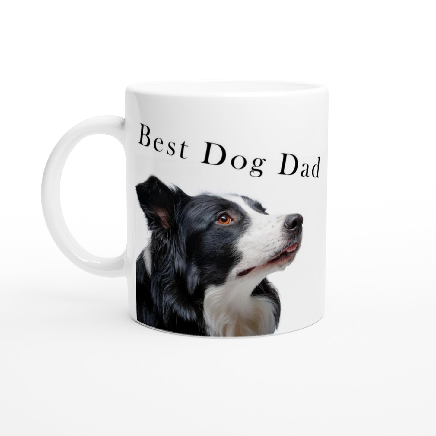 Best Dog Dad Mug – Adorable Border Collie Design, Dishwasher & Microwave Safe Ceramic