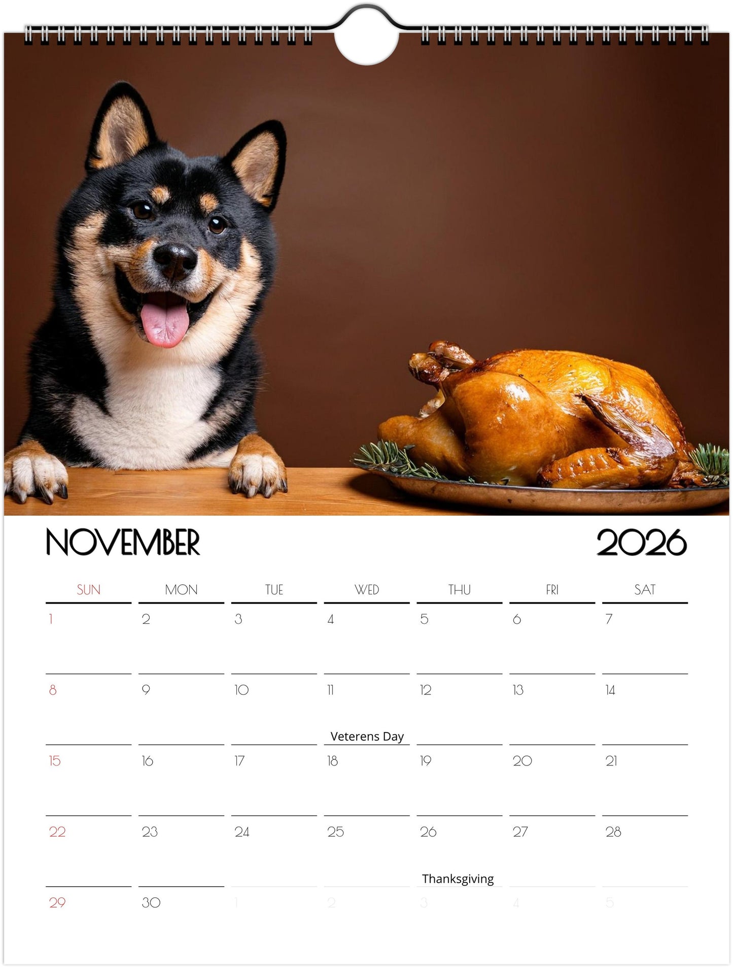 Loving Shiba Inu Calendar – 12 Months of Fun Designs & Eco-Friendly - 2026