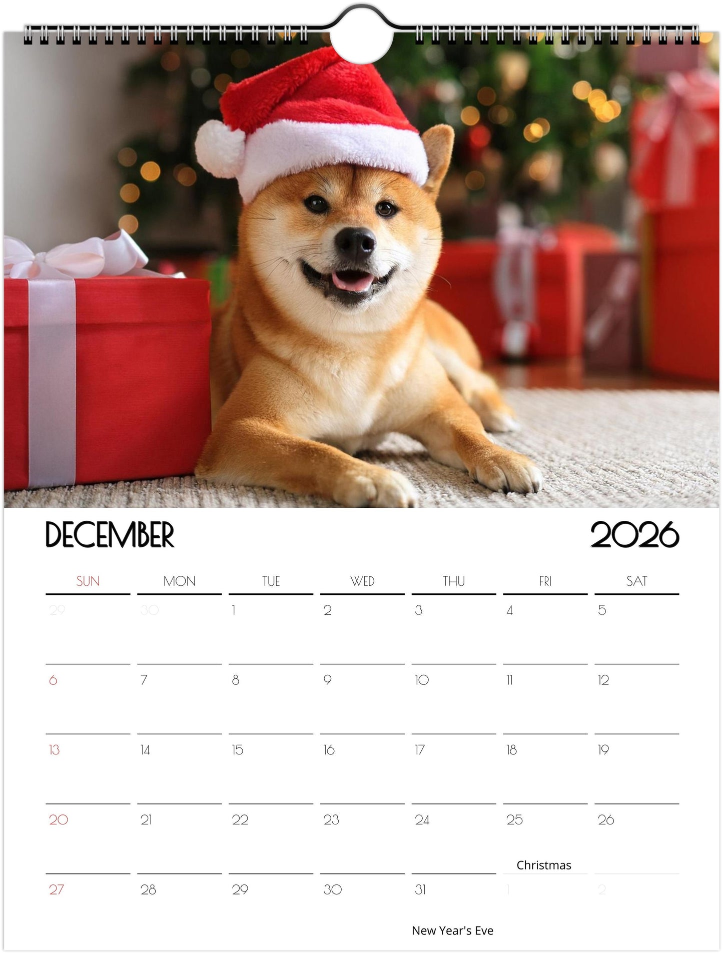 Loving Shiba Inu Calendar – 12 Months of Fun Designs & Eco-Friendly - 2026