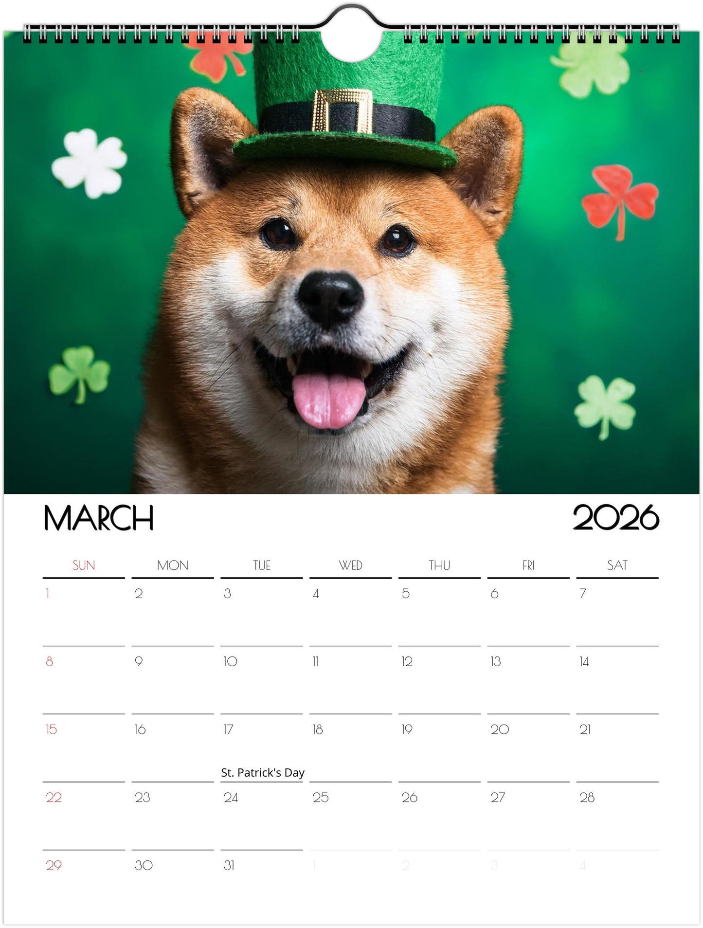 Loving Shiba Inu Calendar – 12 Months of Fun Designs & Eco-Friendly - 2026