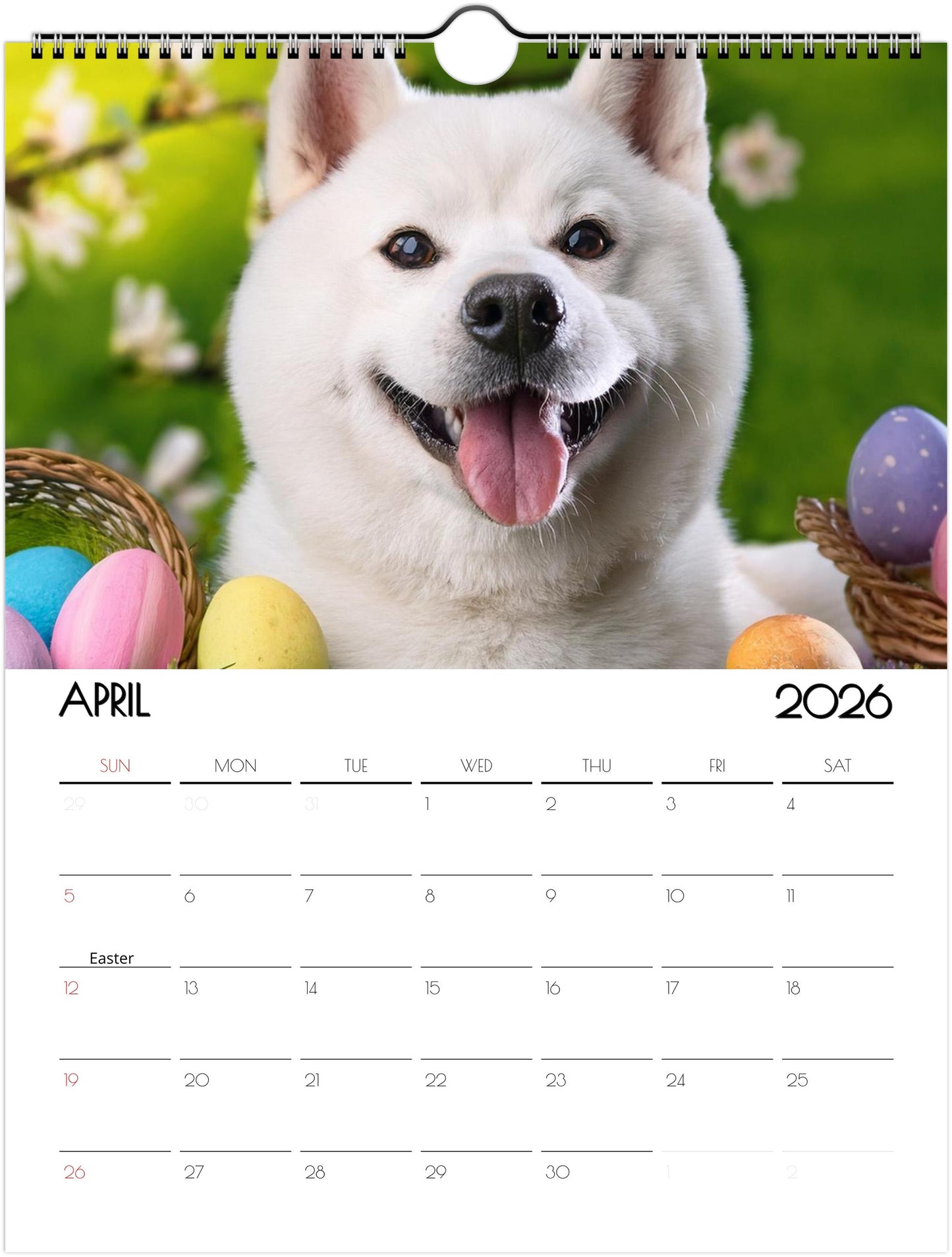 Loving Shiba Inu Calendar – 12 Months of Fun Designs & Eco-Friendly - 2026