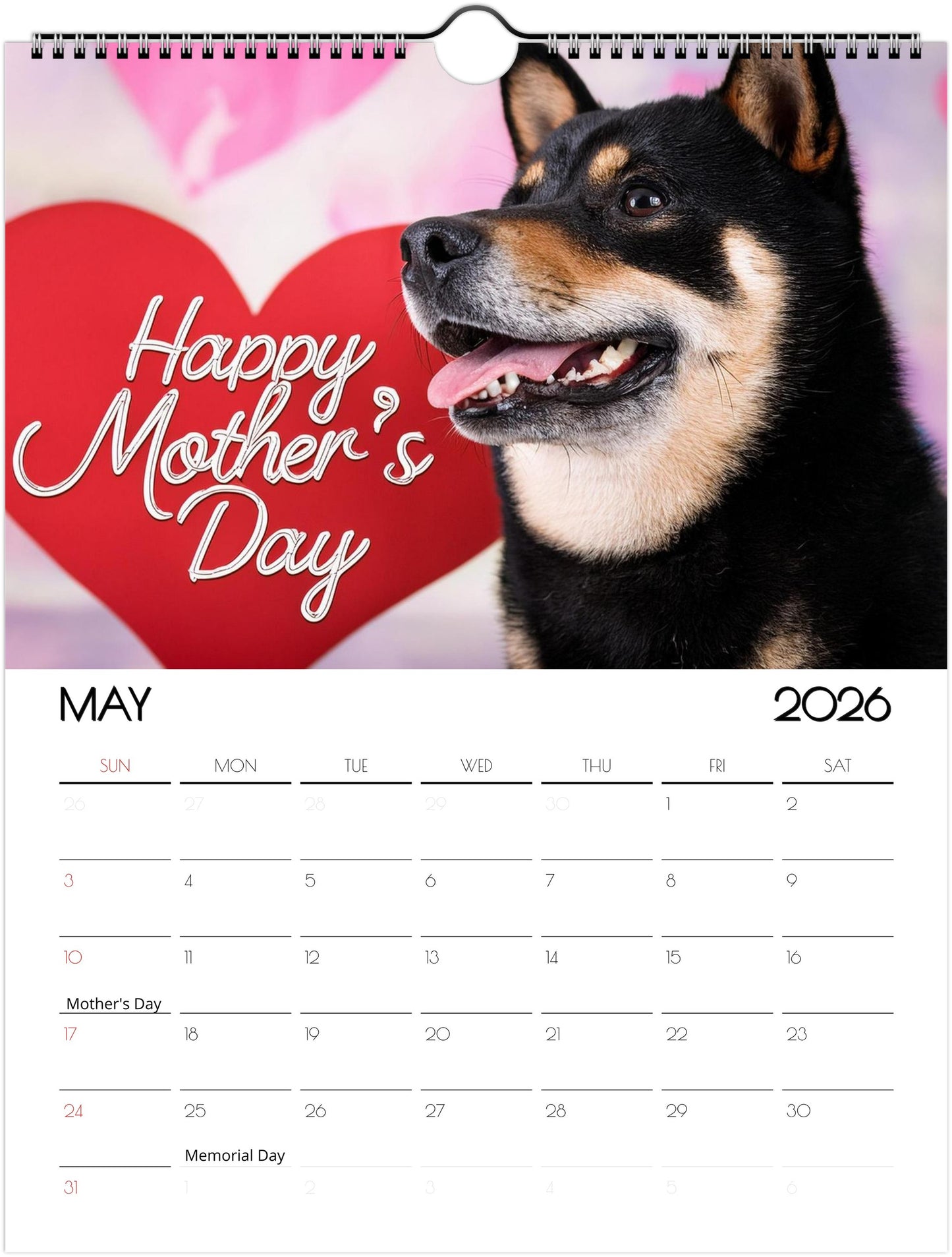 Loving Shiba Inu Calendar – 12 Months of Fun Designs & Eco-Friendly - 2026