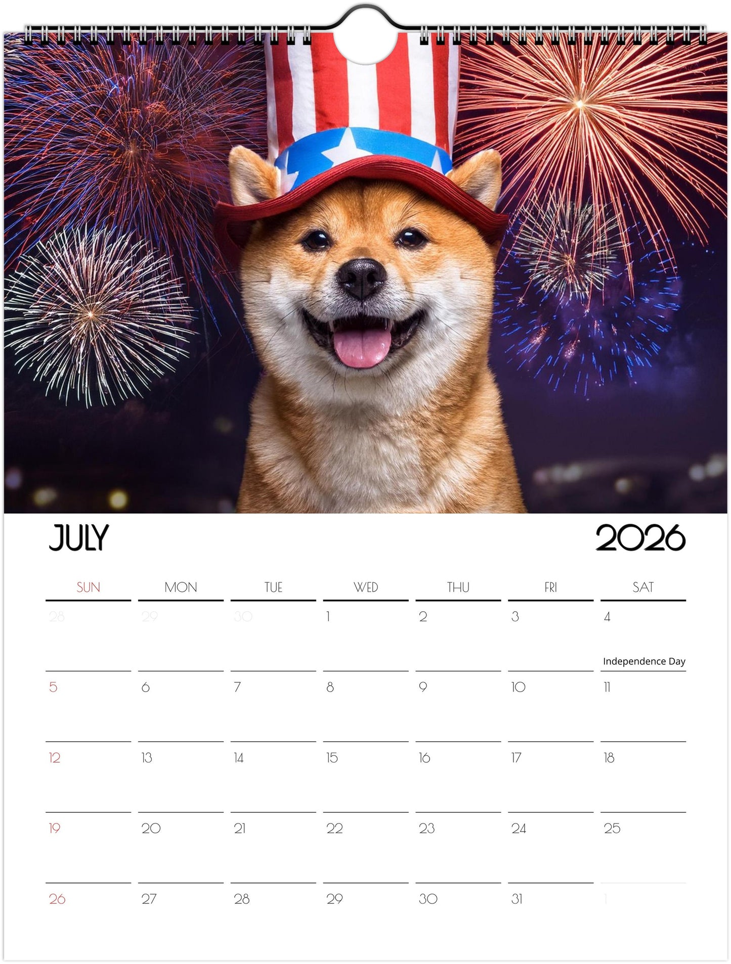 Loving Shiba Inu Calendar – 12 Months of Fun Designs & Eco-Friendly - 2026
