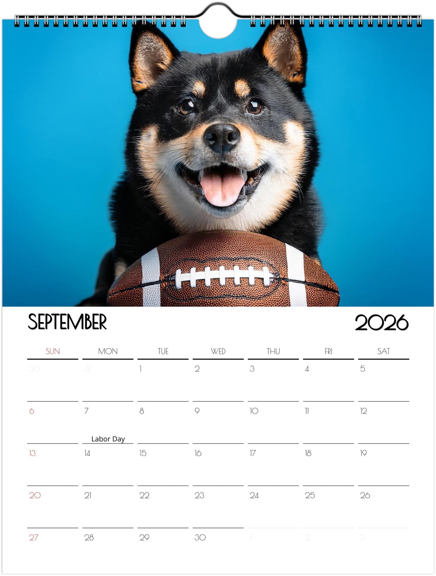 Loving Shiba Inu Calendar – 12 Months of Fun Designs & Eco-Friendly - 2026
