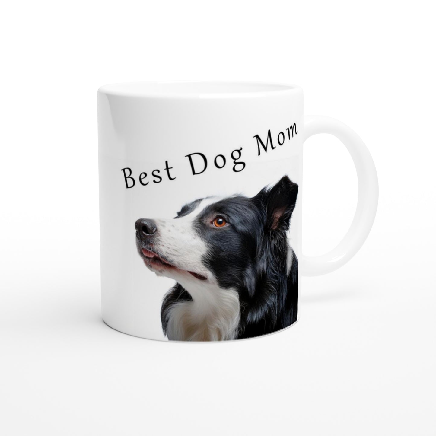 Best Dog Mom Mug – Adorable Border Collie Design, Dishwasher & Microwave Safe Ceramic