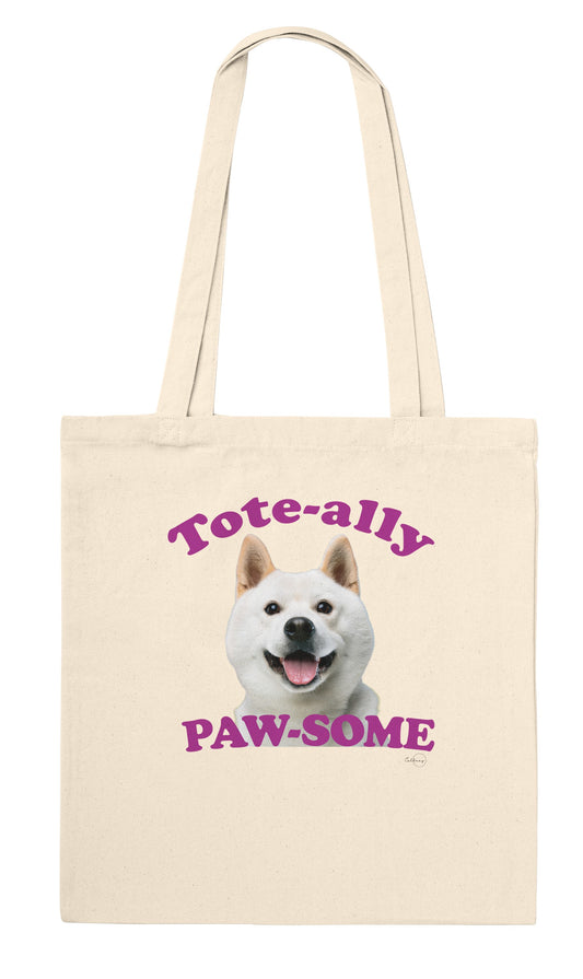Adorable Shiba Inu Tote Bag – Eco-Friendly, 100% Cotton, Long-Handle Design
