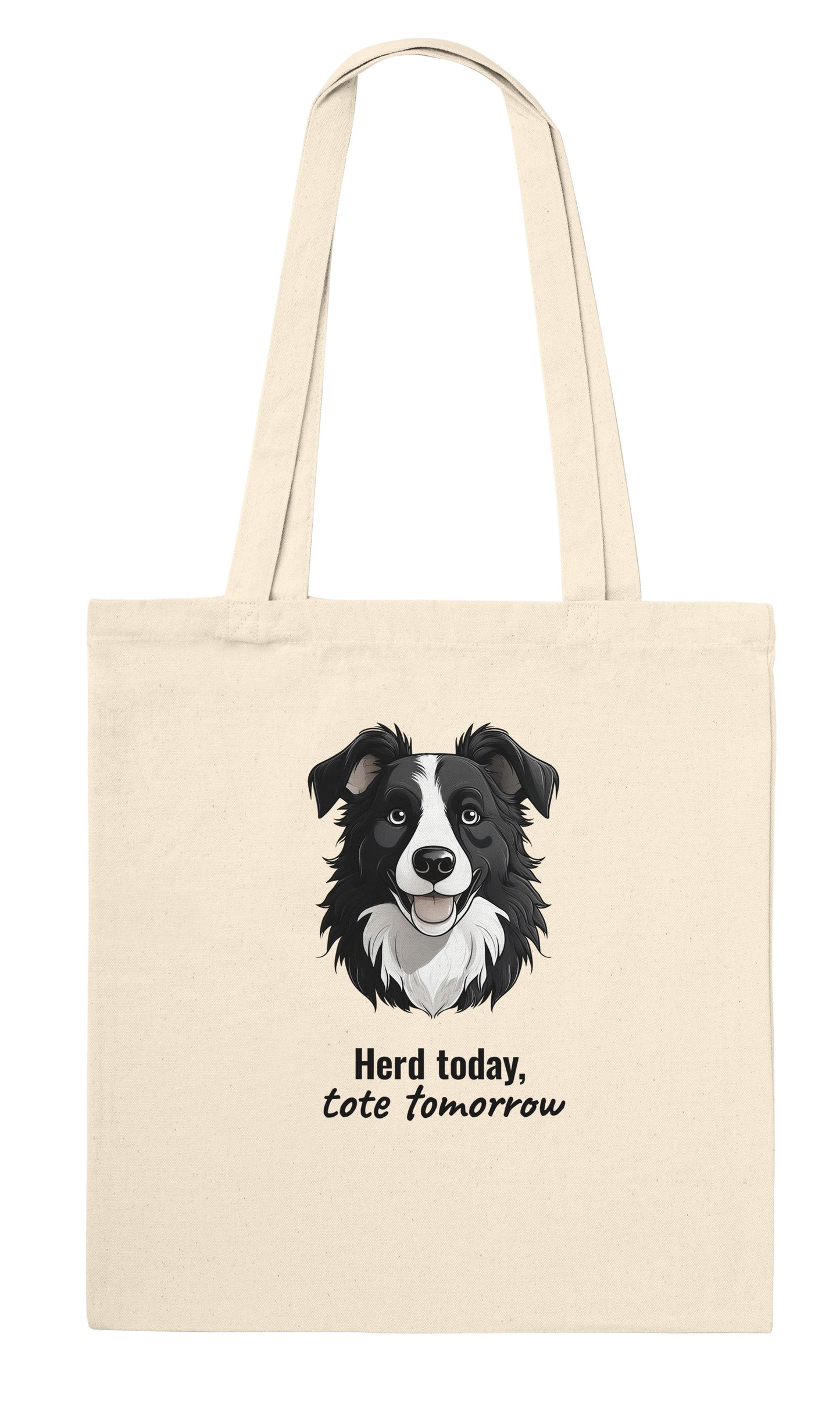 Herding Border Collie Reusable Tote Bag – Eco-Friendly, Large Capacity, Unique Design