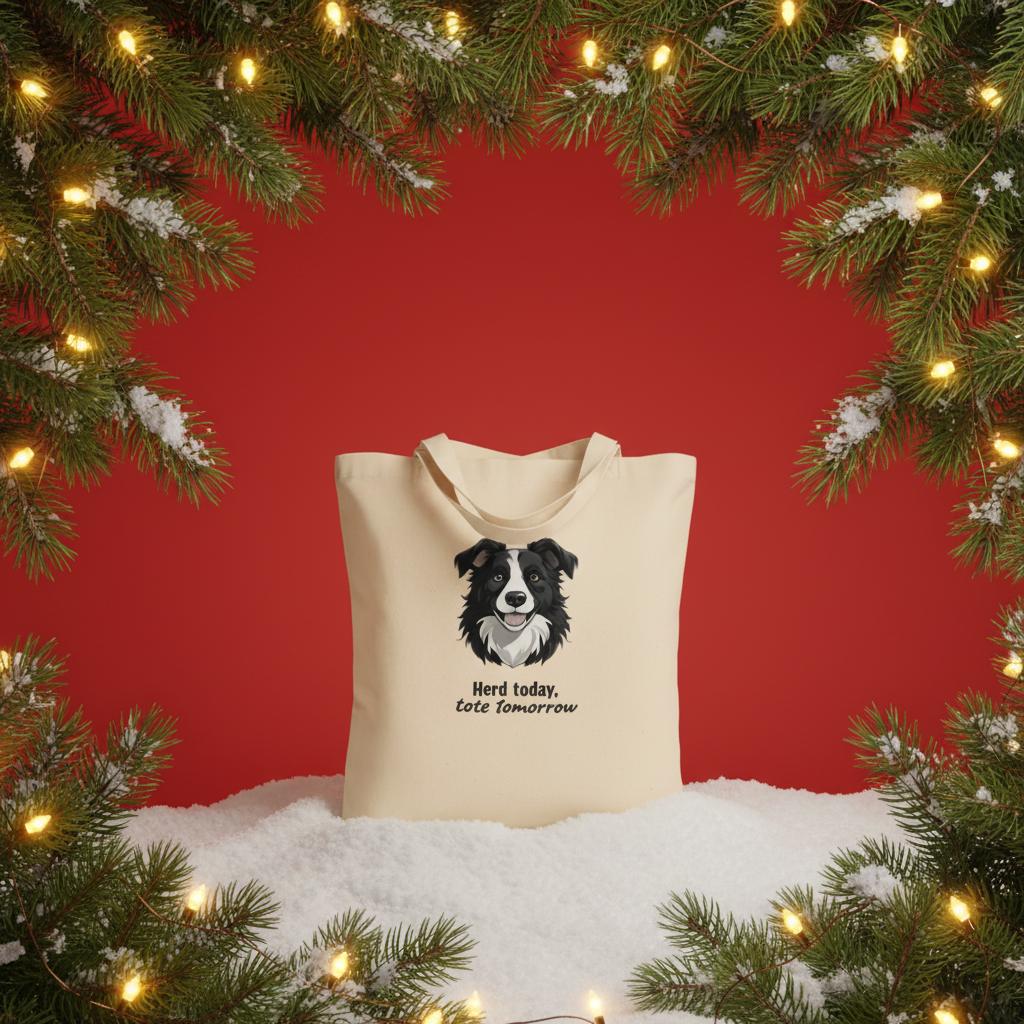 Herding Border Collie Reusable Tote Bag – Eco-Friendly, Large Capacity, Unique Design