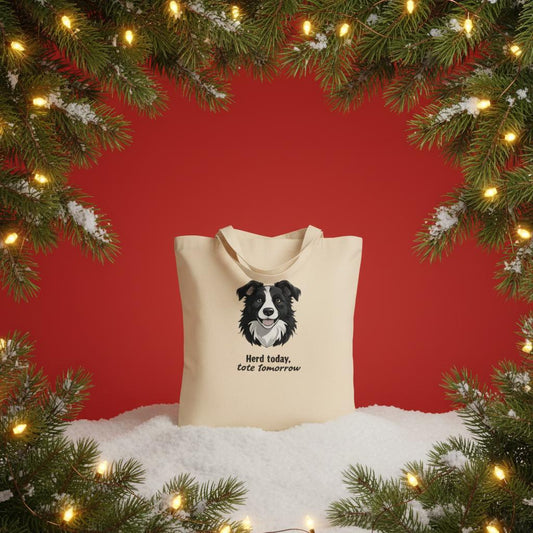 Herding Border Collie Reusable Tote Bag – Eco-Friendly, Large Capacity, Unique Design