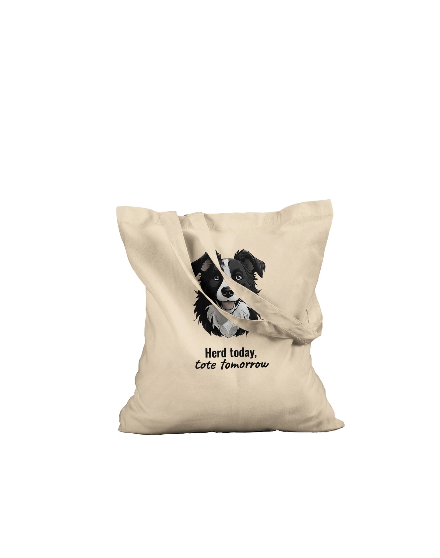 Herding Border Collie Reusable Tote Bag – Eco-Friendly, Large Capacity, Unique Design